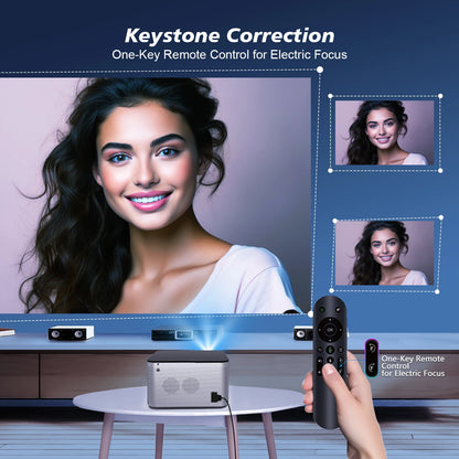 580ANSI Projector Android 11 4K 1080P Wifi6 Voice Control Allwinner H713 Electronic Focus BT5.0 Home Cinema HY350 Pro